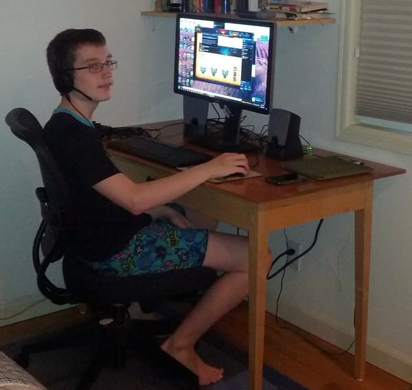 Blast from 2014 - Desks for Xander and Mitchell